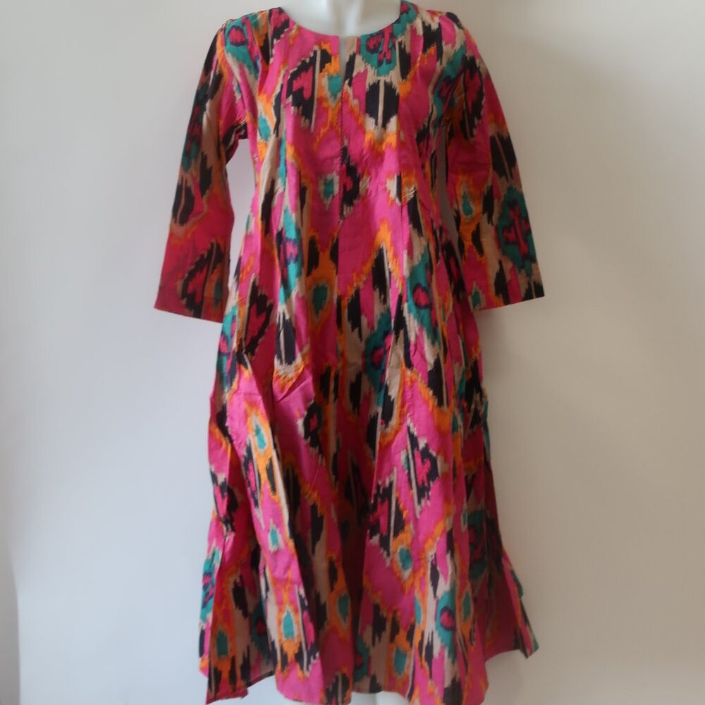 NWT Womens Guadalupe Gigi Pink, Multi Design Maxi Dress L